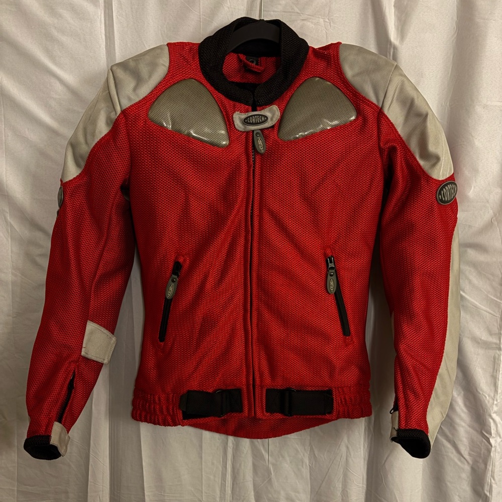 Cortech GX Air Tour Master Motorcycle Jacket Women’s SM/8-10 Red Padded Riding